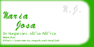 maria josa business card