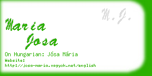 maria josa business card